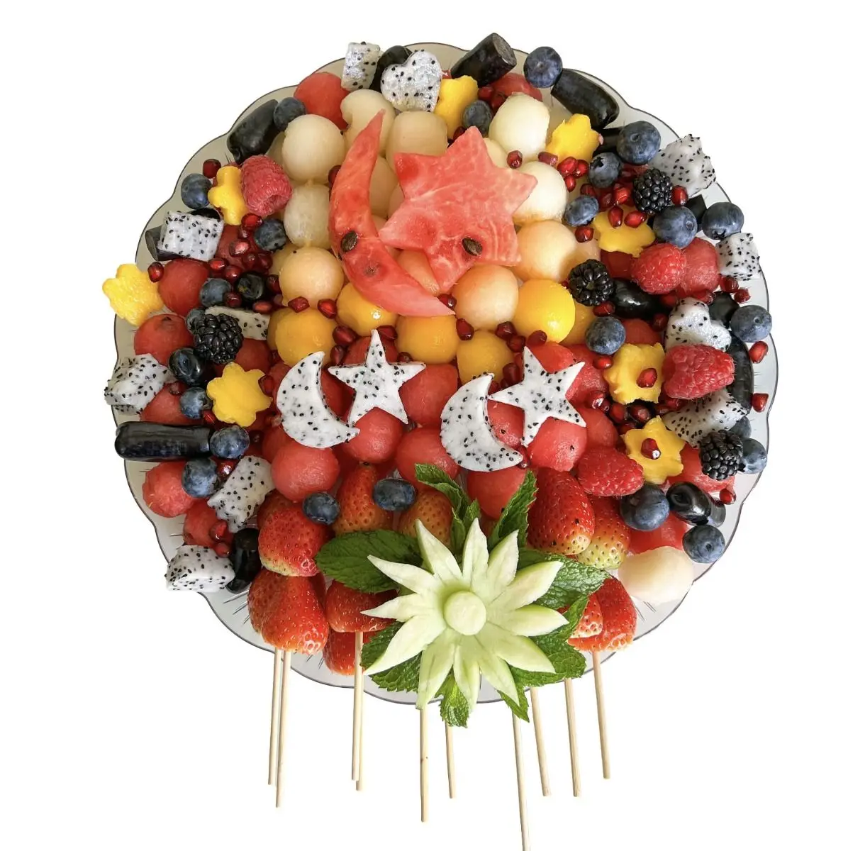 Fruit Platter With 10 Skewers